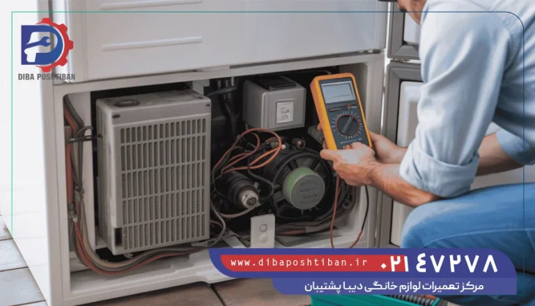 یکسره کار کردن یخچال ساید جنرال الکتریک