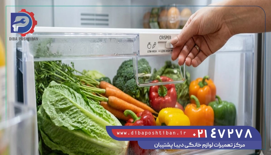 چرا یخچال ساید ویرپول در جا میوه ای آب جمع می کند؟