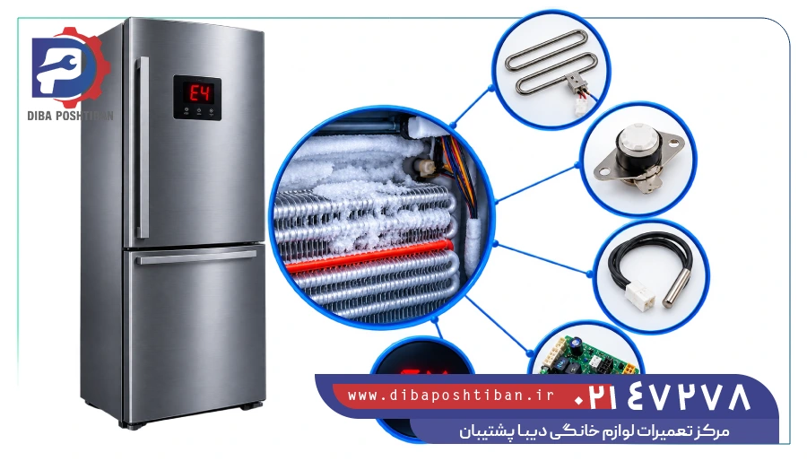ارور E4 در یخچال فریزر بکو به چه معناست؟
