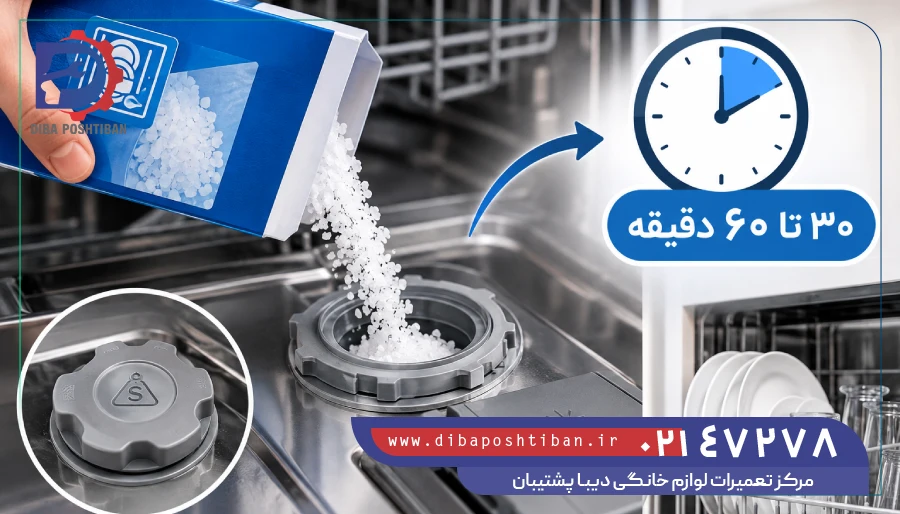 زمان شارژ نمک ماشین ظرفشویی چقدر است؟